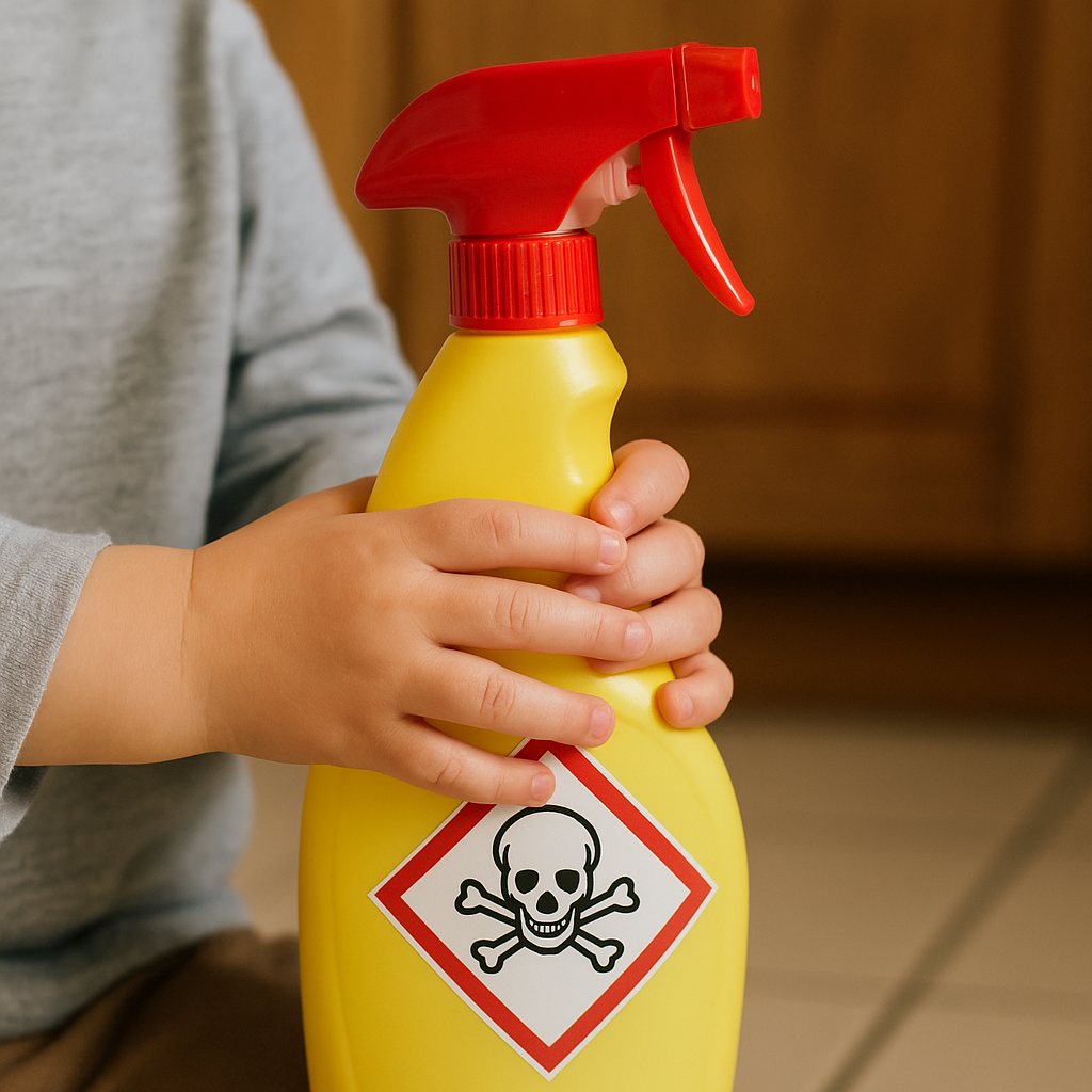 Reiniger gehören nicht in Kinderhände