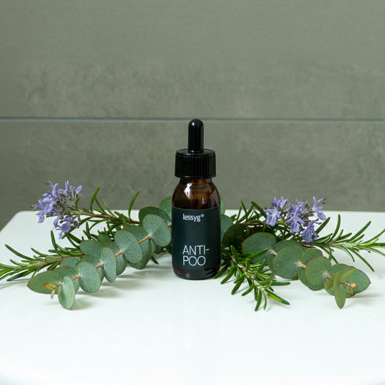 Natürlicher Toilettenduft mit Eukalyptus Rosmarin, nur wenige tropfen genügen 