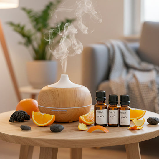 Natürliche Duftöle von lessyg mit dem Duft von frischer Orange 