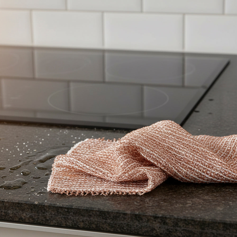 Natürliches Kupfertuch zum reinigen wie die Profis in der Großküche