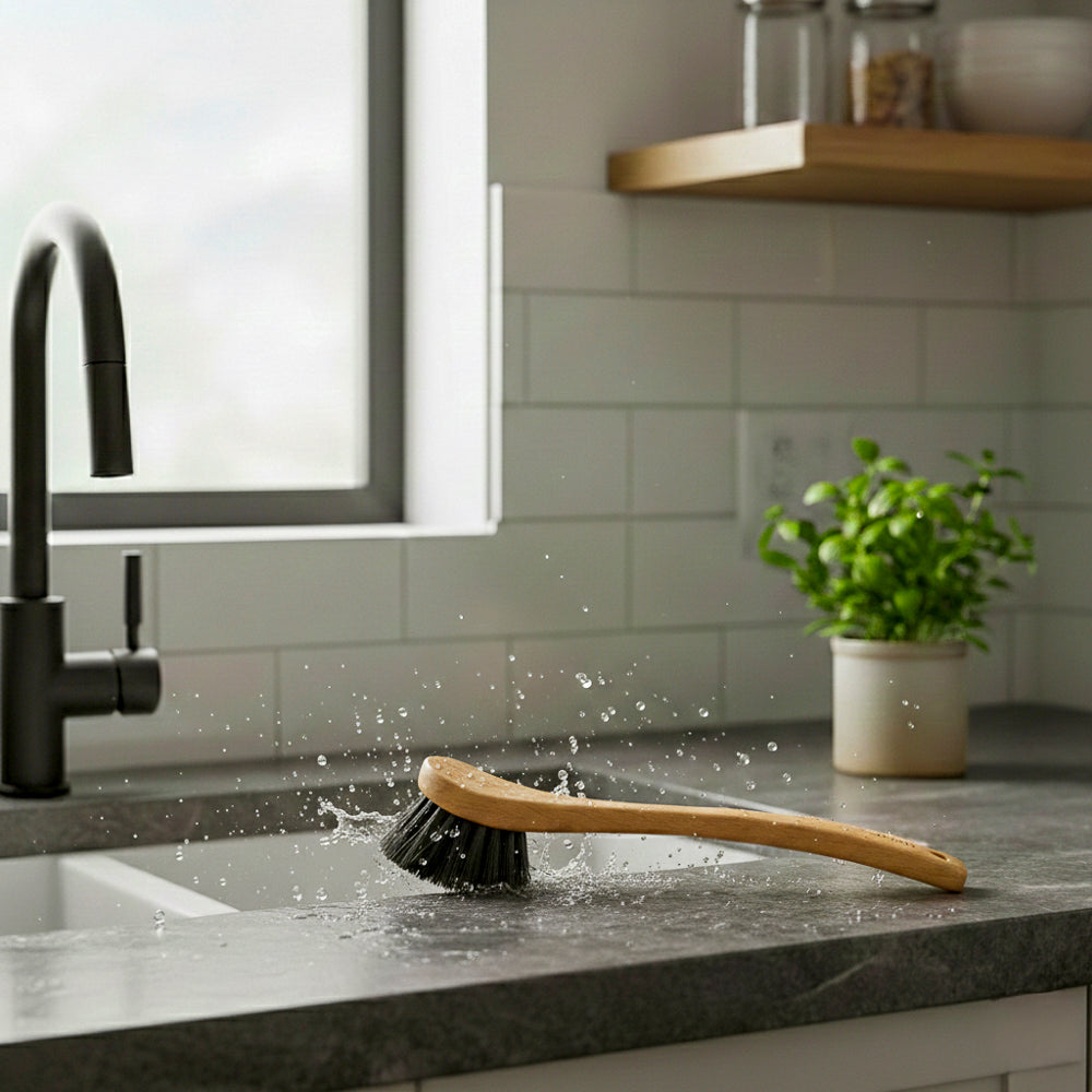 Spülbürste aus FSC® Buchenholz mit Rosshaar-Besatz made in Germany