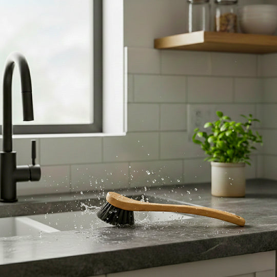 Spülbürste aus FSC® Buchenholz mit Rosshaar-Besatz made in Germany